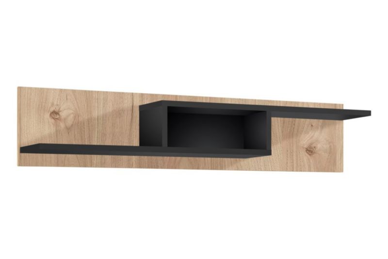 Półka ASM Meble CROSS hickory jackson/czarna 1 szt.