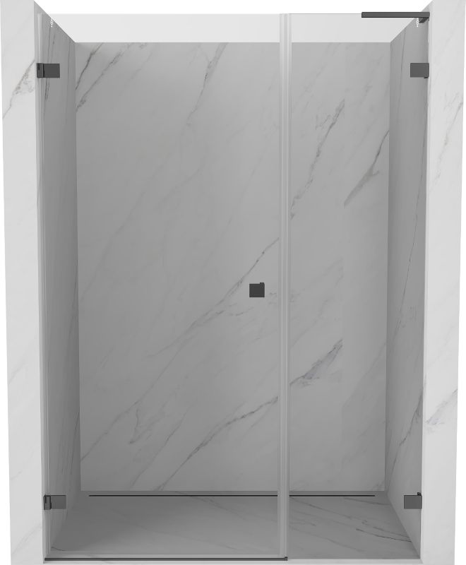 Drzwi prysznicowe uchylne Mexen Lunar-B L transparent gun metal 140x200 cm 832SL-140-050-95-00-L 1 szt.