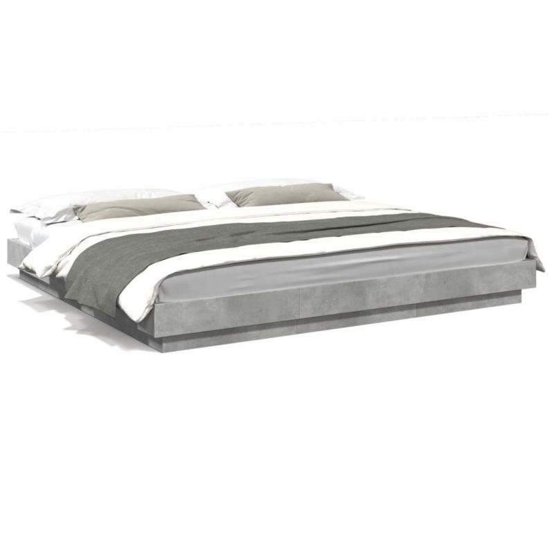 Łóżko drewniane WaszeMeble 200x200 cm szarość WM-3281164 1 szt.