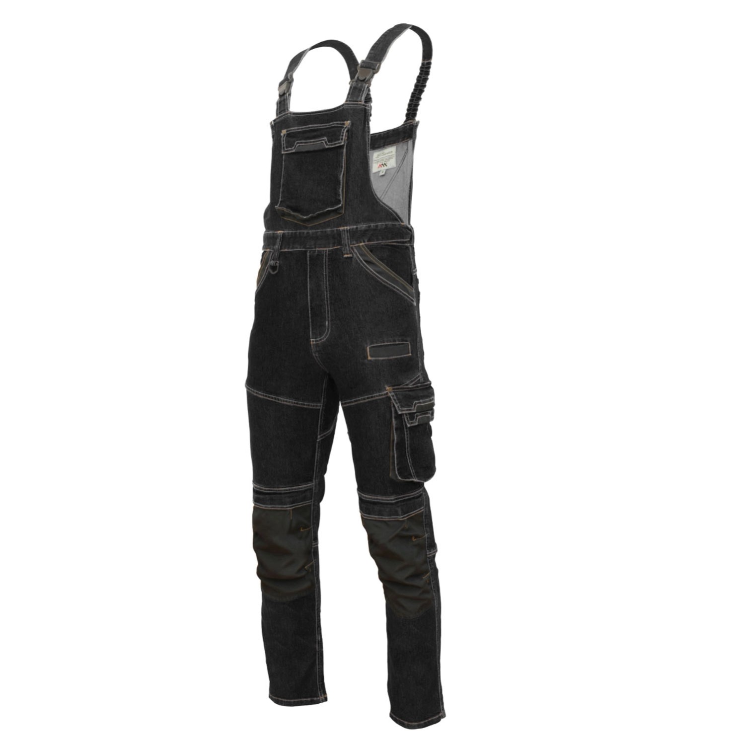 Spodnie robocze na szelkach Colemann Jeans Black roz. M