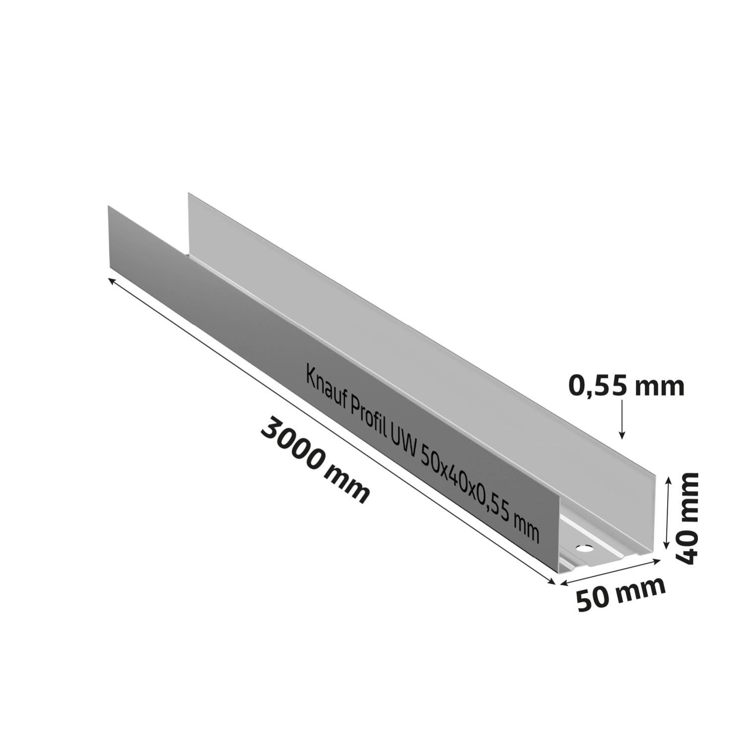 Knauf Profil UW 50 systemowy 3000 mm