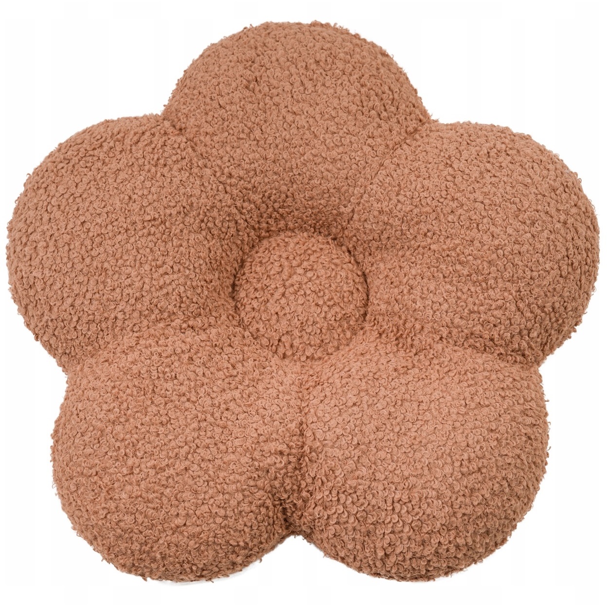 Poduszka Kwiatek XXL bukla rudy 65 cm BR