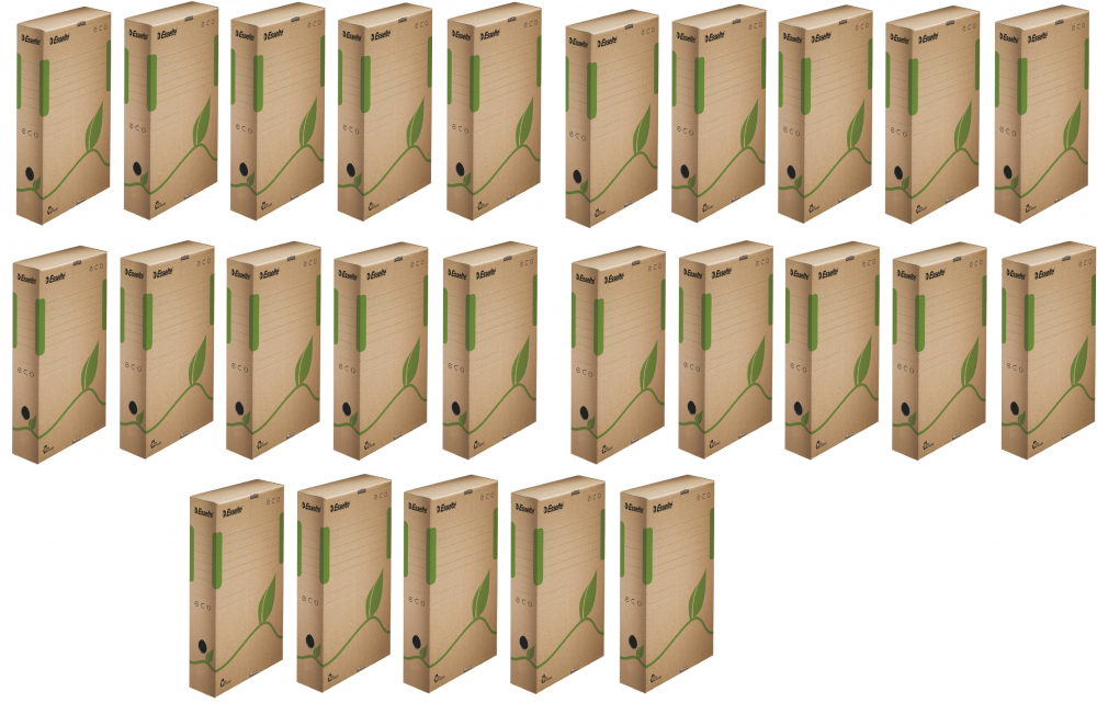 25x pudło archiwizacyjne Esselte Eco, do luźnych dokumentów, 80mm, brązowy