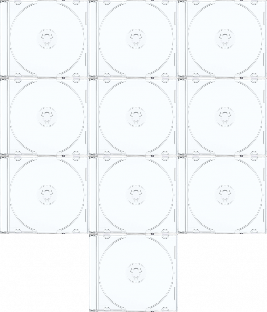 10x Pudełko slim na płytę CD/DVD Omega slim, 5.2mm, 1 sztuka, transparentny