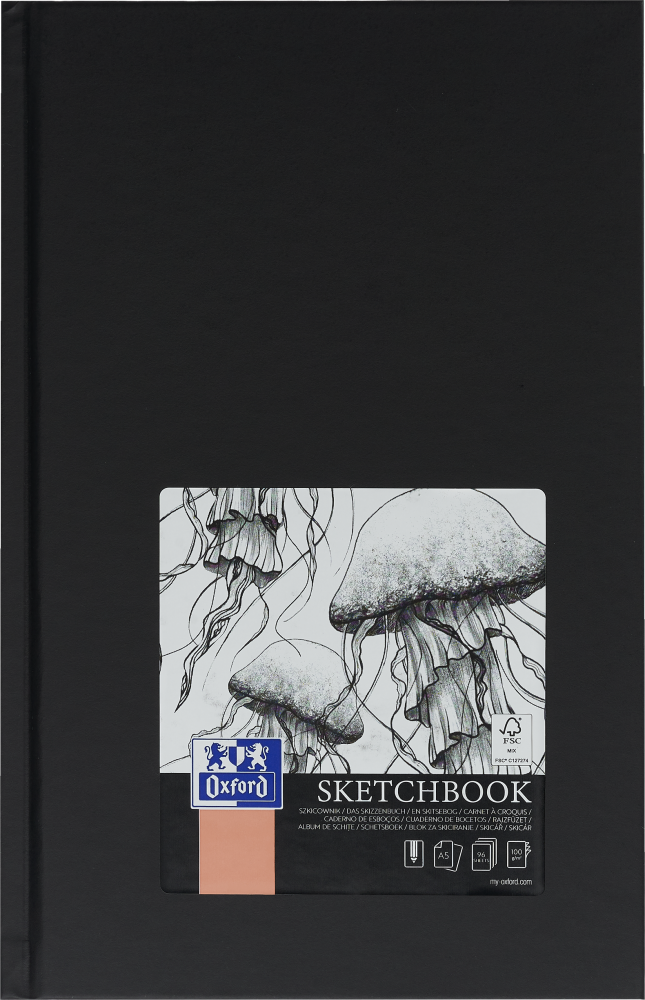 Szkicownik Oxford Sketchbook, A5, 96 kartek, ecru