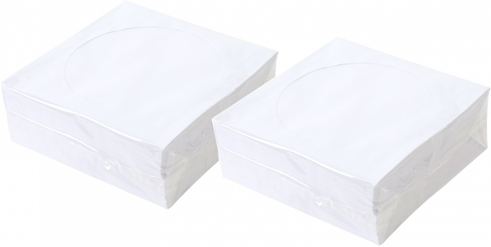 2x Koperta z oknem na CD/DVD, 100 sztuk, biały