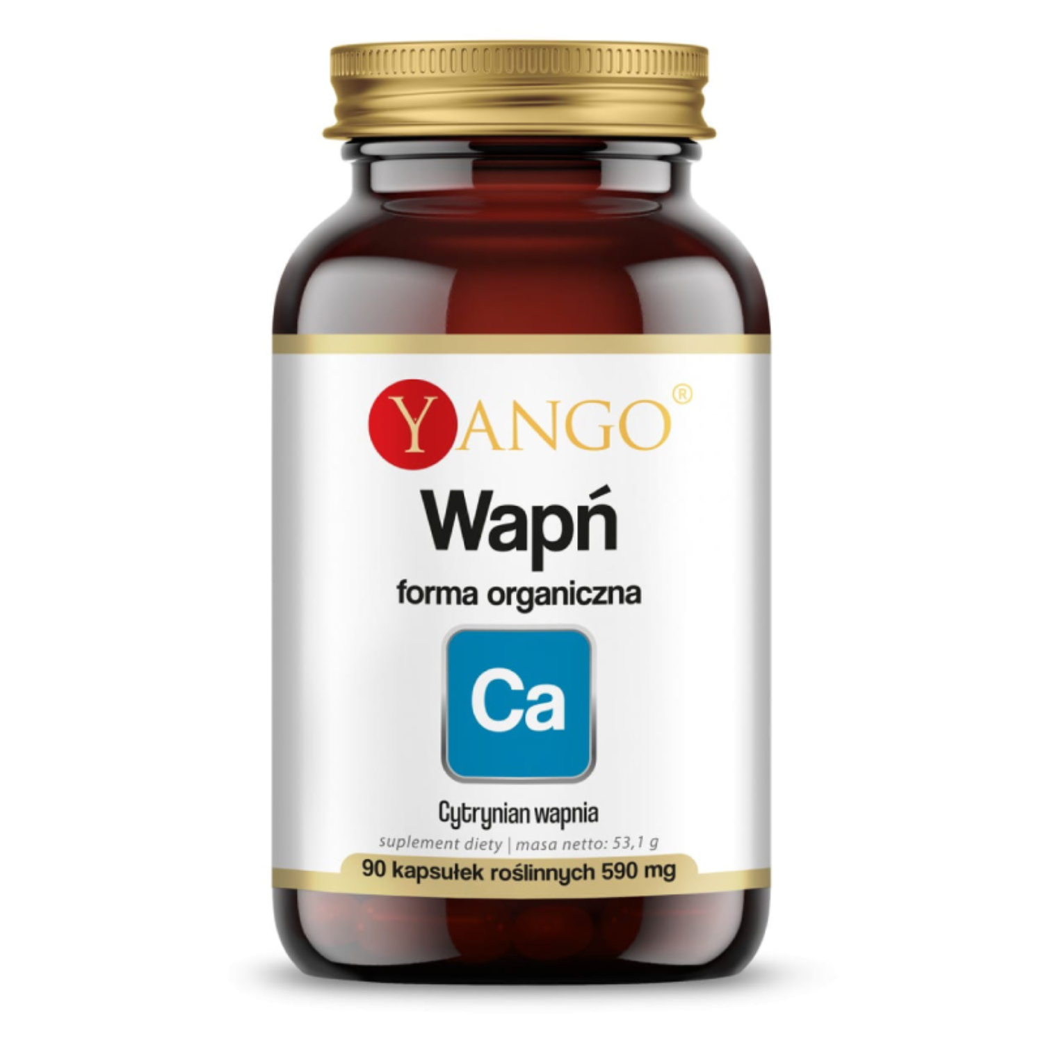 Yango wapń, cytrynian wapnia, 90 kapsułek