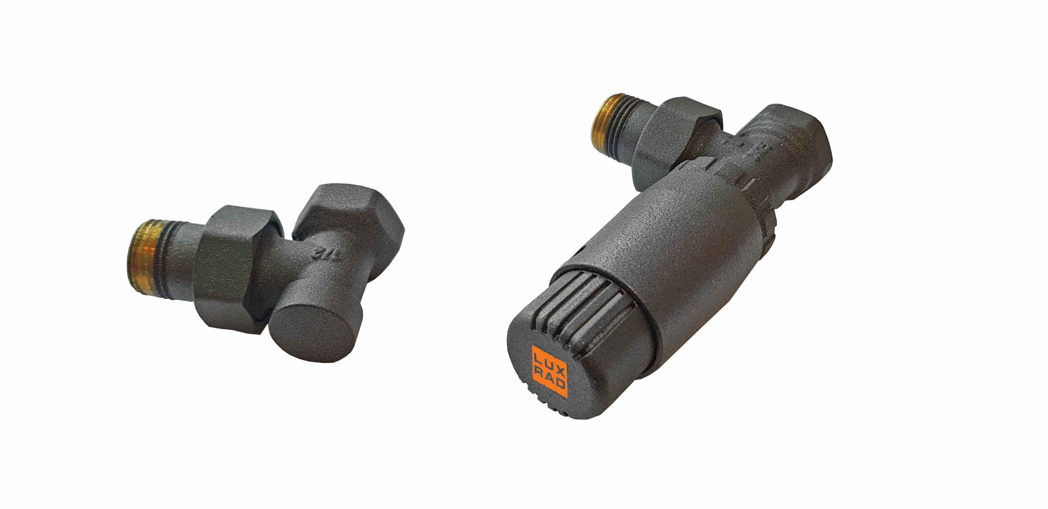 Luxrad zestaw termostatyczny osiowy lewy grafit struktura OLTS007
