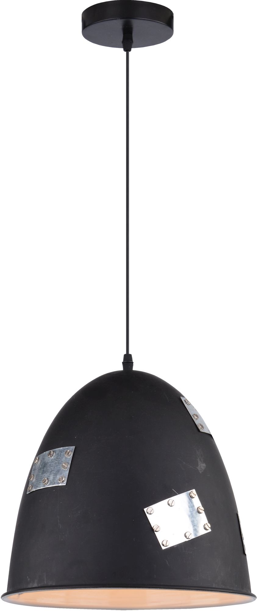 Candellux Patch lampa wisząca 1x60W czarny/chrom 31-43184