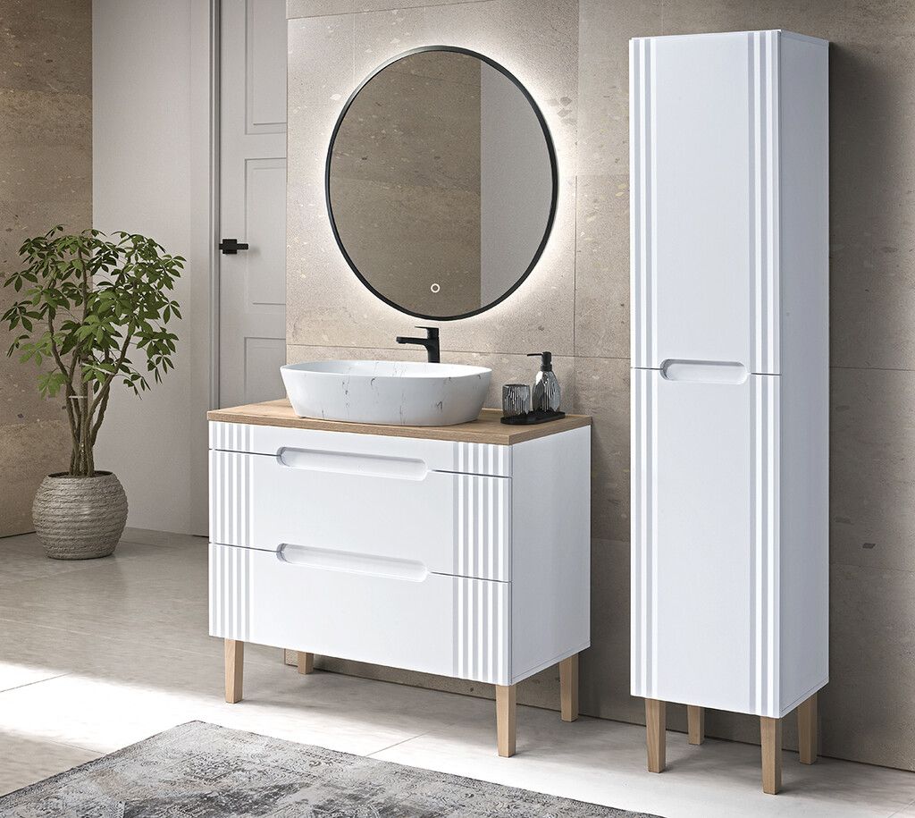 Comad Fiji szafka 120x46x62 cm podumywalkowa wisząca biała FIJI WHITE 82-120-D-2S