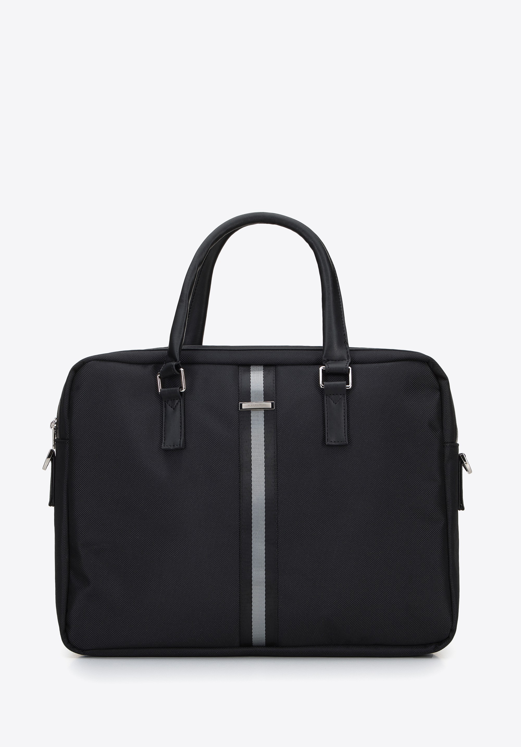 Męska torba na laptopa 17” z tasiemką czarna