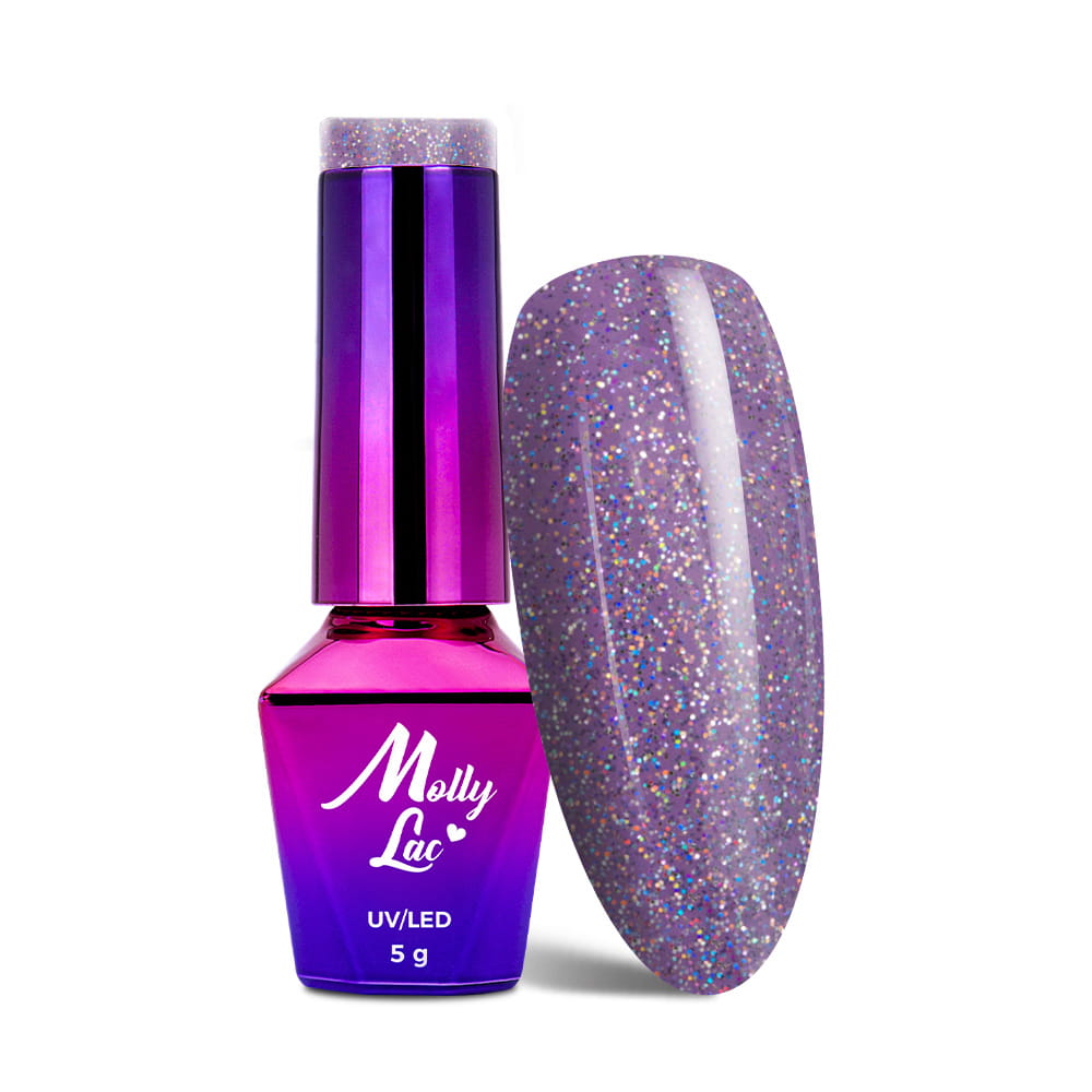 Lakier hybrydowy LED/UV Gel Polish MollyLac Winter Crystalize Nr 224 Birthday Girl 5 g