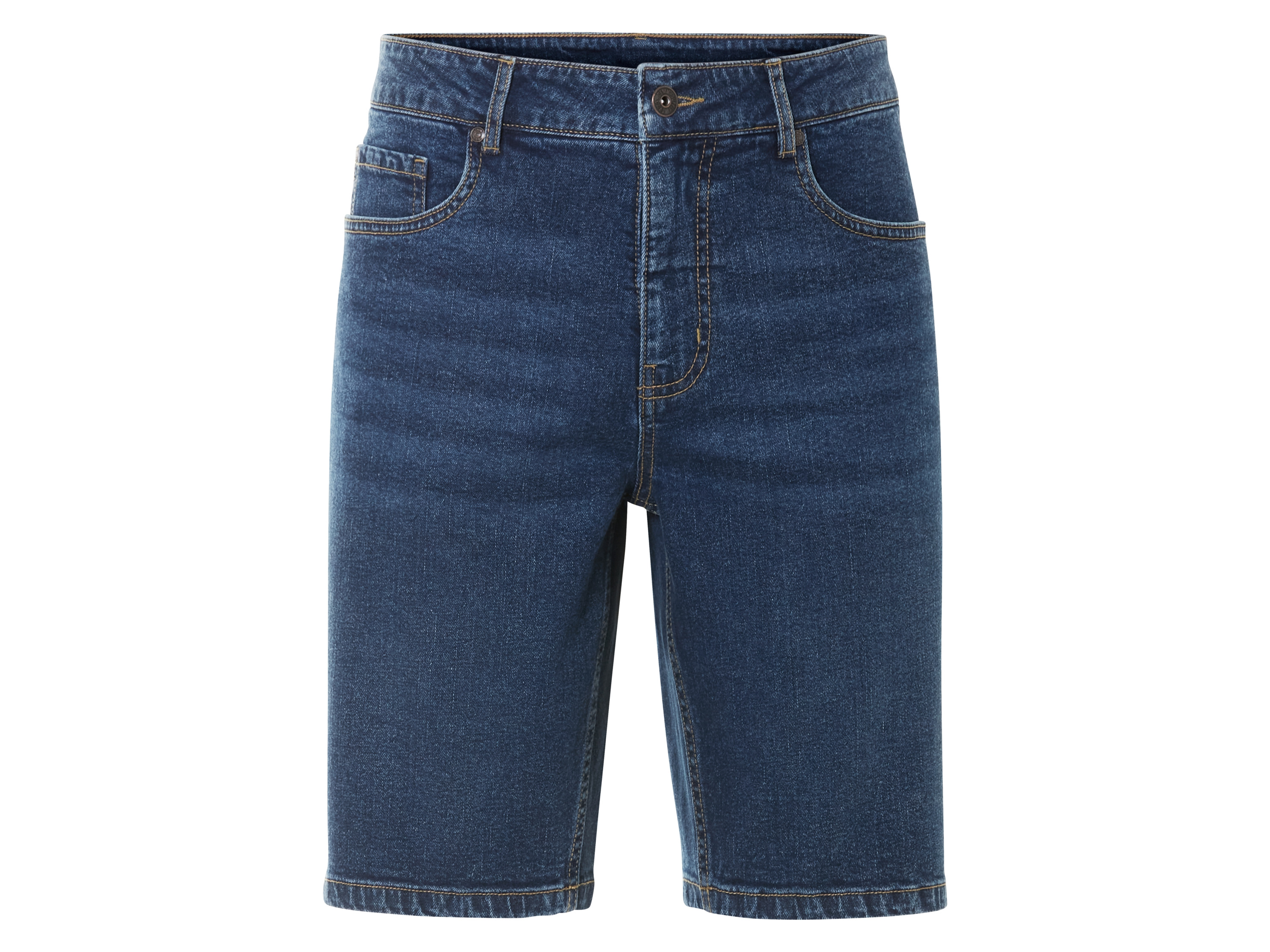 LIVERGY Bermudy jeansowe męskie (Niebieski, 52), 5-kieszeniowe, z elastanem, Oeko-Tex Standard 100