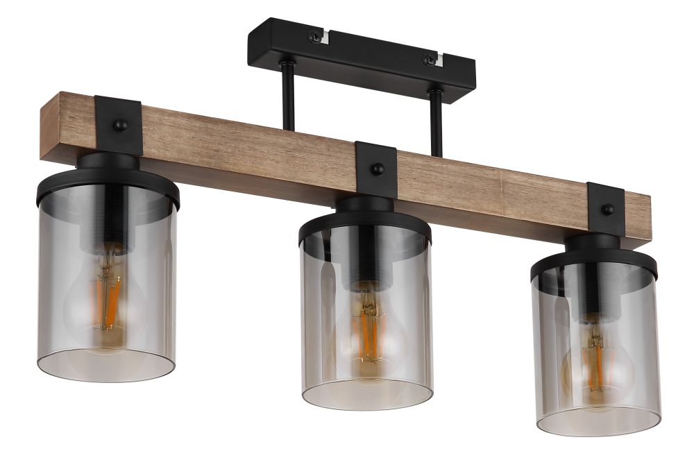 Darmowa Dostawa - Lampa podsufitowa 3x60 W czarny Globo Lighting Lila 155553D