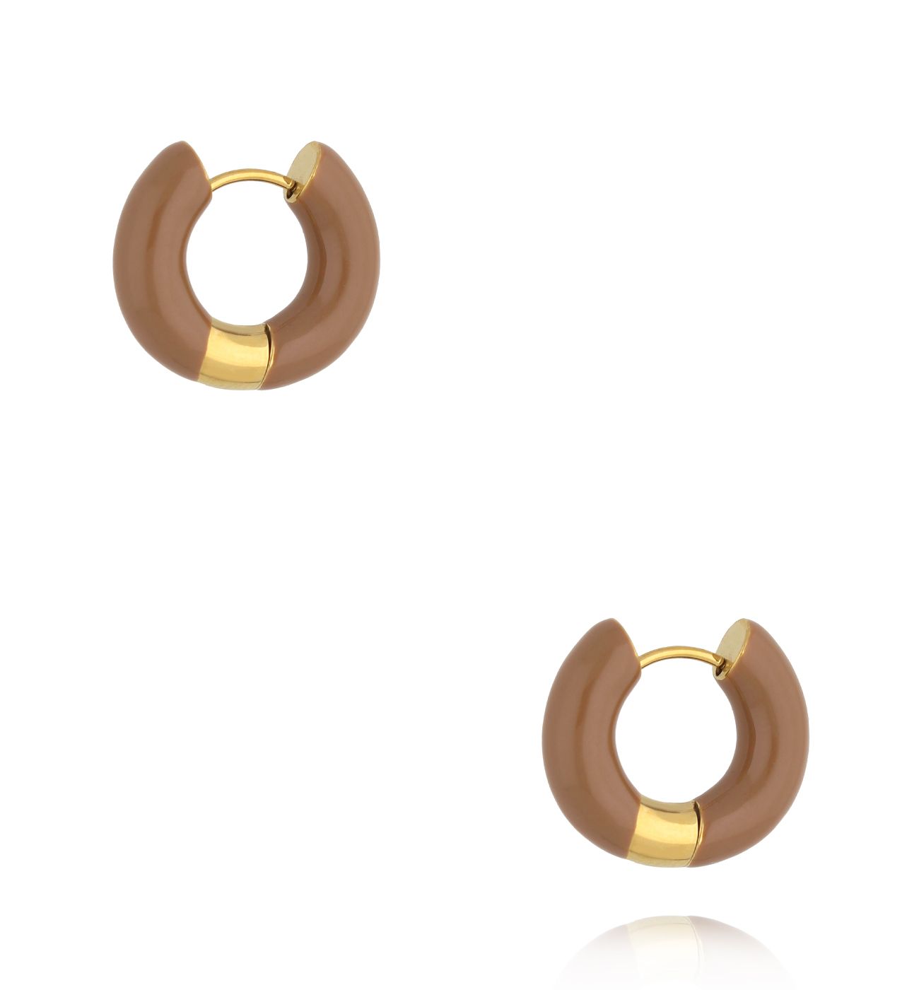 Kolczyk koła emaliowane Mocha Mousse KSA2346