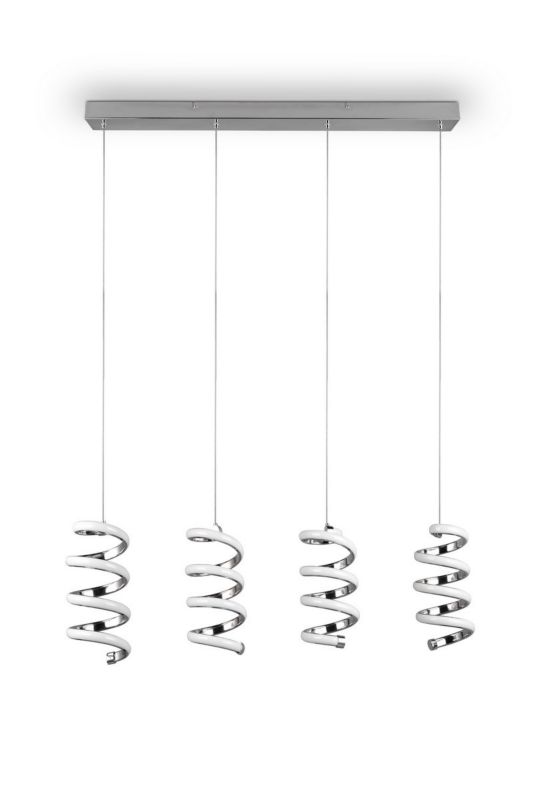 Lampa wisząca RL Laola 4043 srebrno-odcienie srebra nowoczesna wbudowany LED 8W 1 szt.