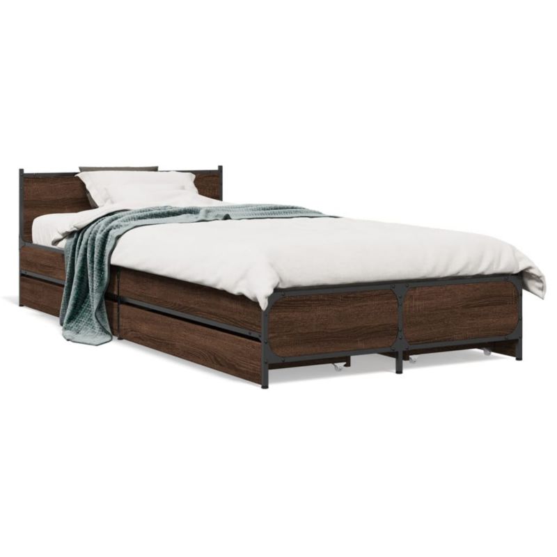 Łóżko metalowe WaszeMeble 100x200 cm brązowy WM-3279966 1 szt.
