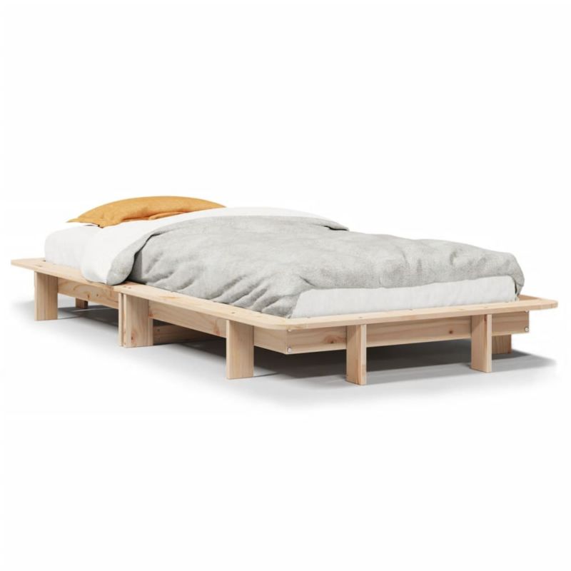 Łóżko drewniane WaszeMeble 100x200 cm brązowe WM-850665 1 szt.
