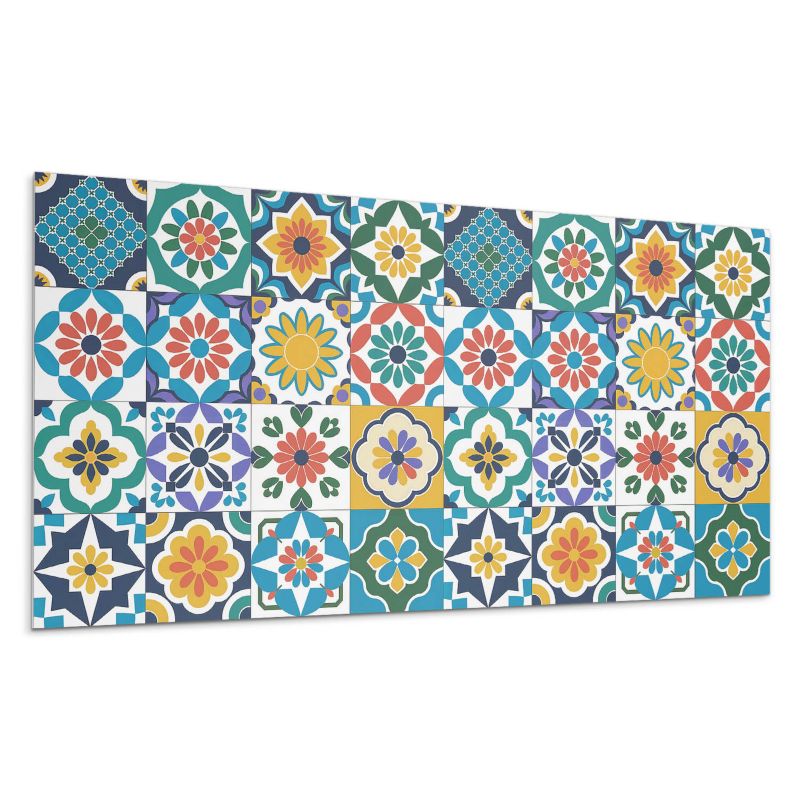 Panel samoprzylepny Wallfluent 100x50 cm Geometria i florystyka w harmonii 1 szt.