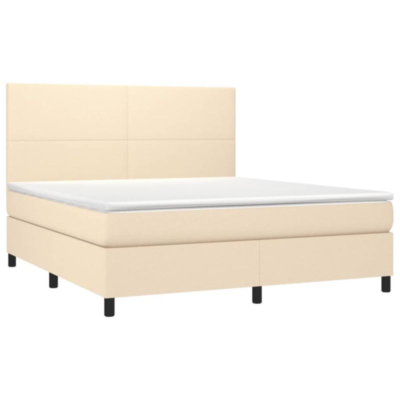 Łóżko kontynentalne WaszeMeble 180x200 cm kremowe WM-3134738 1 szt.