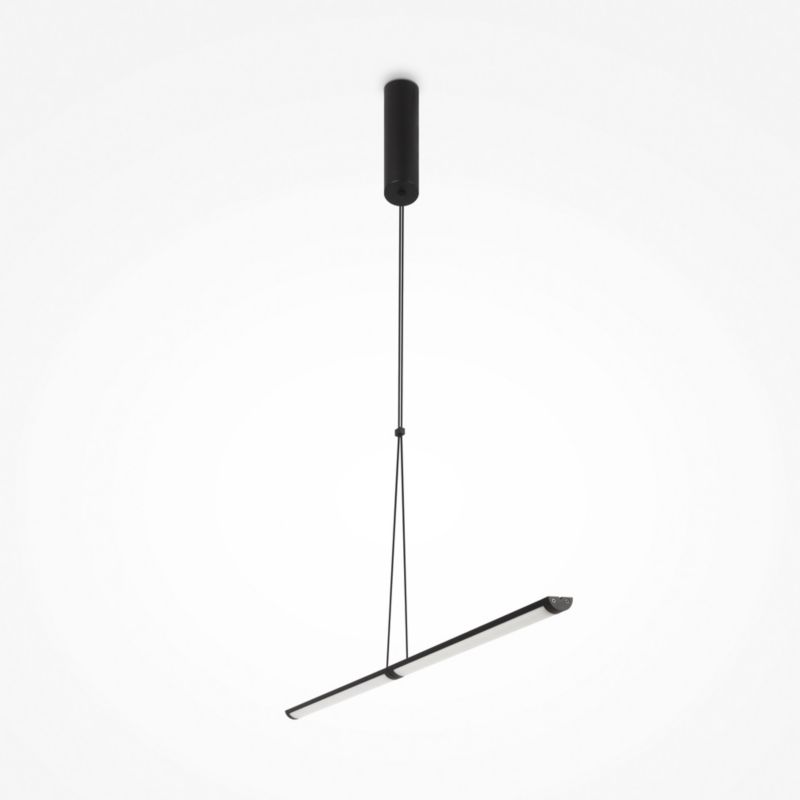 Lampa wisząca Maytoni Supersymmetry 1509 czarny matowa-biała nad stół wbudowany LED 18W 1 szt.