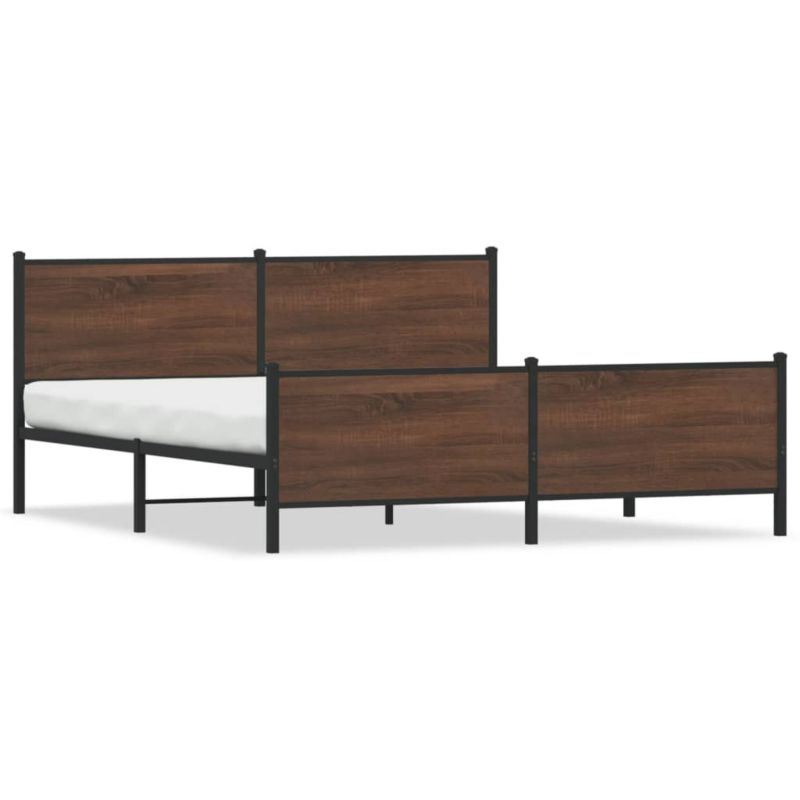 Łóżko metalowe WaszeMeble 200x200 cm brązowy WM-3301376 1 szt.