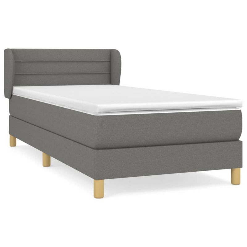 Łóżko kontynentalne WaszeMeble 90x200 cm ciemnoszara WM-3126854 1 szt.