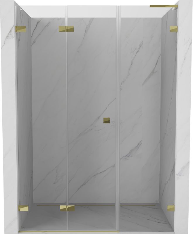 Drzwi prysznicowe składane Mexen Lunar-F L złote 150x200 cm 836SL-150-050-50-00-L 1 szt.