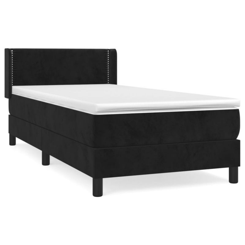 Łóżko kontynentalne WaszeMeble 90x190 cm czarne WM-3130873 1 szt.