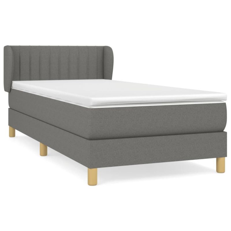 Łóżko kontynentalne WaszeMeble 90x200 cm ciemnoszara WM-3126934 1 szt.