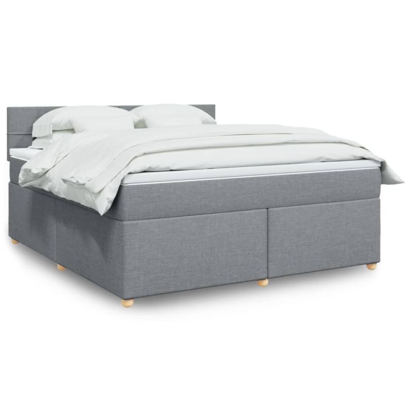 Łóżko kontynentalne WaszeMeble 180x200 cm jasnoszare WM-3289059 1 szt.
