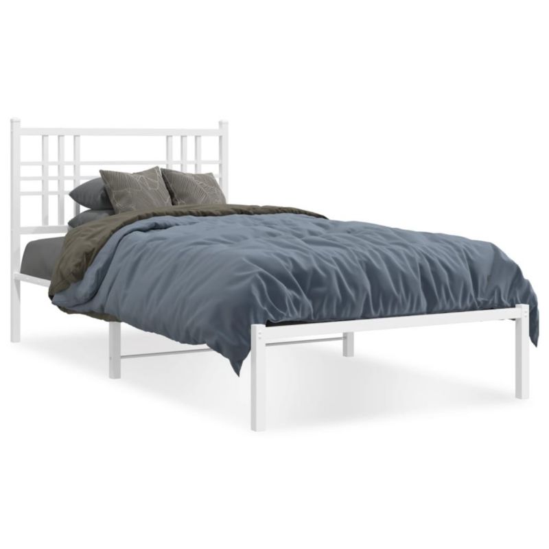 Łóżko metalowe WaszeMeble 107x203 cm biała WM-376369 1 szt.