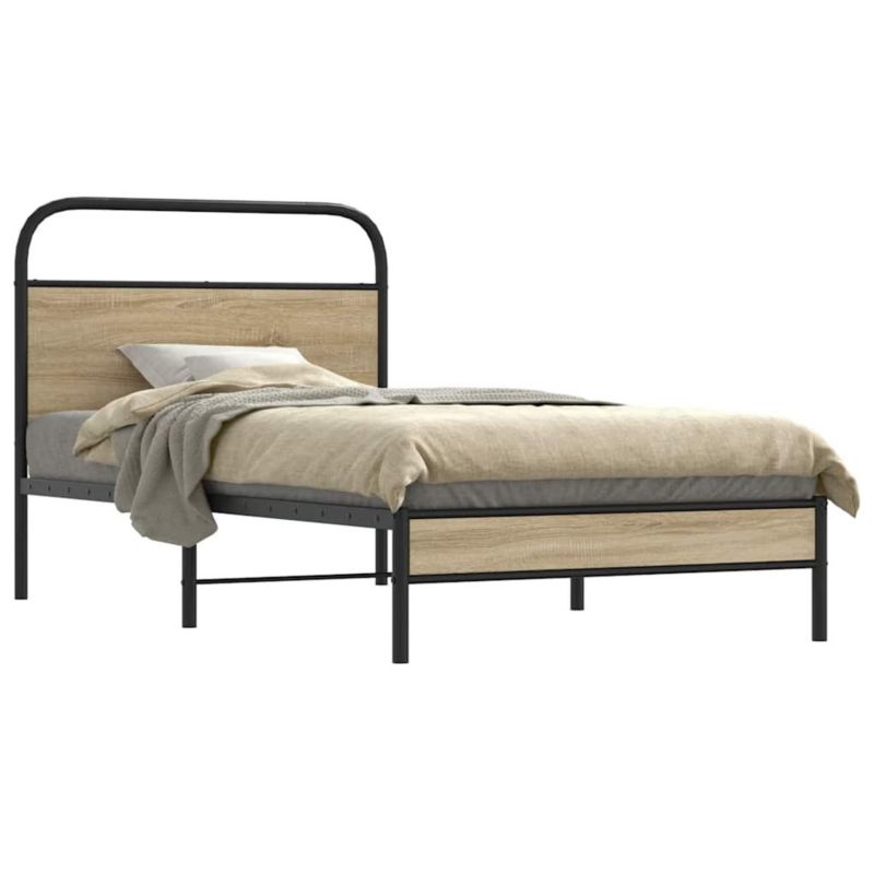 Łóżko metalowe WaszeMeble 100x190 cm brązowe WM-4100350 1 szt.