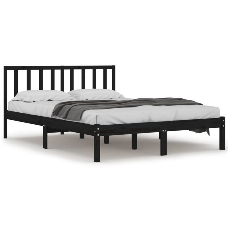 Łóżko drewniane WaszeMeble 140x190 cm czarna WM-3105055 1 szt.