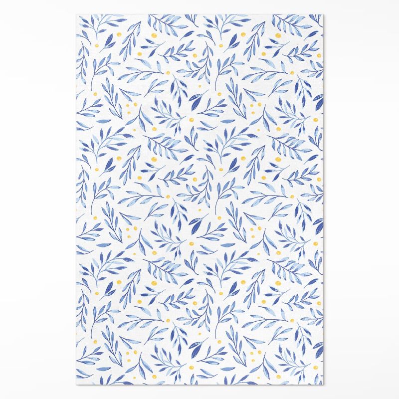 Dywan Wewnętrzny Dekoracyjny Wallfluent 90x60 cm Gałązki listki kropki boho 1 szt.