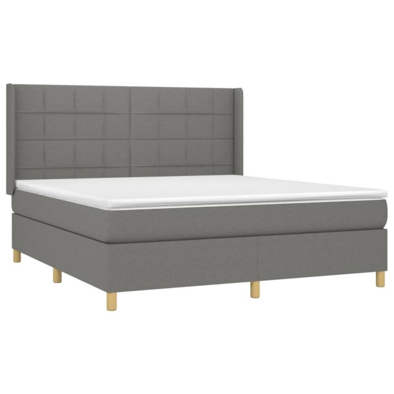 Łóżko kontynentalne WaszeMeble 160x200 cm ciemnoszara WM-3138886 1 szt.