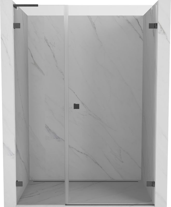 Drzwi prysznicowe uchylne Mexen Lunar-B L transparent gun gray 115x200 cm 1 szt.