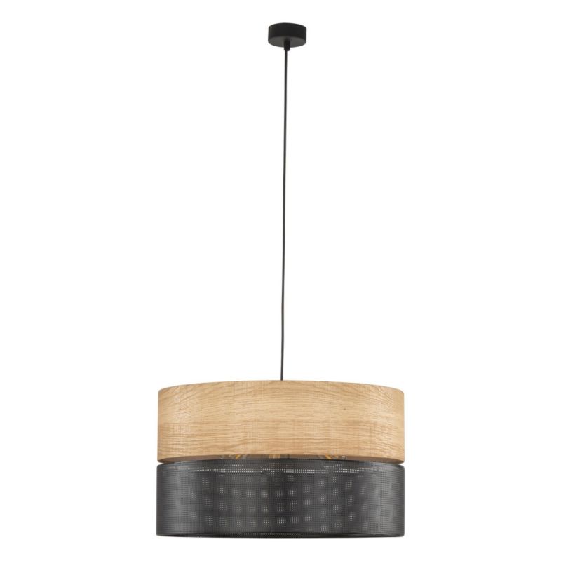 Żyrandol TK-Lighting Nicol 7981 czarny-jasne drewno nad stół 3xE27 x 1 szt.
