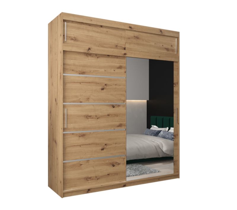 Szafa przesuwna Abiks Verona 2 200 artisan + artisan z nadstawką 1 szt.