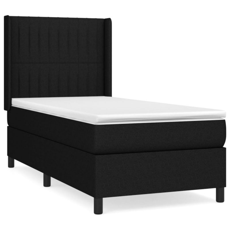 Łóżko kontynentalne WaszeMeble 90x200 cm czarne WM-3131563 1 szt.