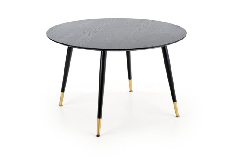 Stół Halmar EMBOS 120x120 czarny/złoty 1 szt