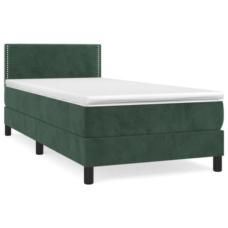 Łóżko kontynentalne WaszeMeble 90x190 cm zielone WM-3141218 1 szt.