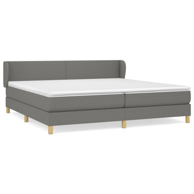 Łóżko kontynentalne WaszeMeble 200x200 cm ciemnoszara WM-3126670 1 szt.