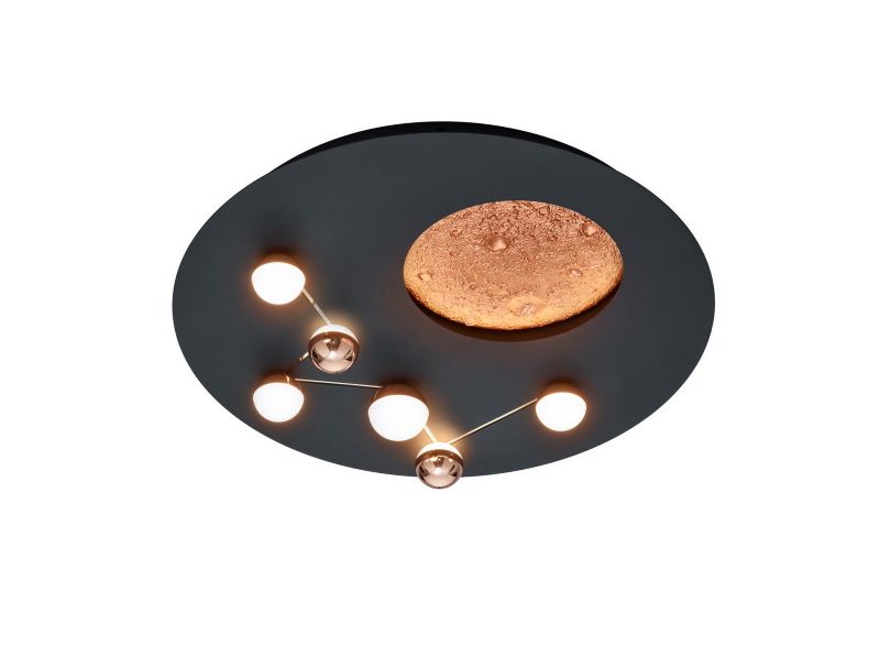Lampa sufitowa wisząca Trio Zodiac 0945 czarna nowoczesna wbudowany LED 42W 1 szt.
