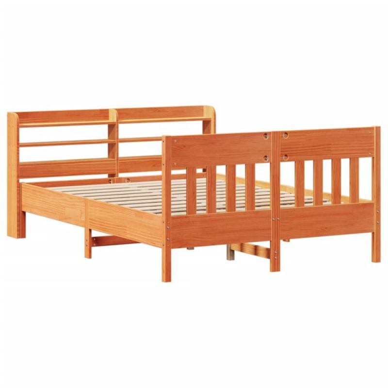 Łóżko drewniane WaszeMeble 120x190 cm brąz WM-3307025 1 szt.