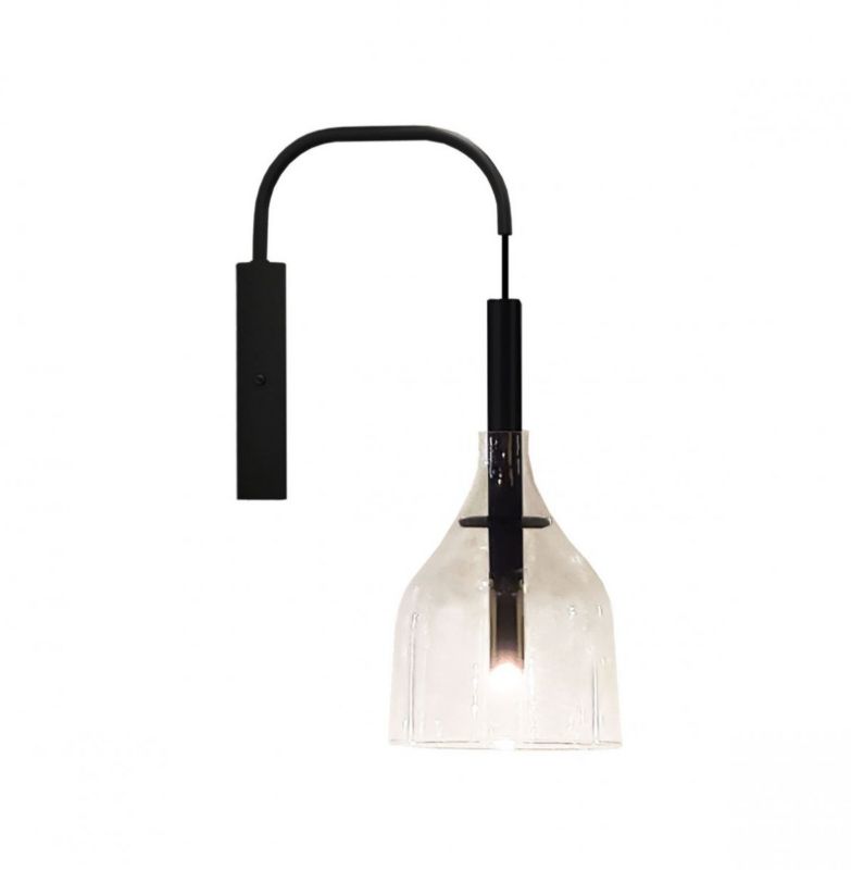 Kinkiet ścienny Shilo Botor czarno-przezroczysty 1 x G9 x 2.5W IP20 wym: 42 x 15 x 25 cm - 1 szt.