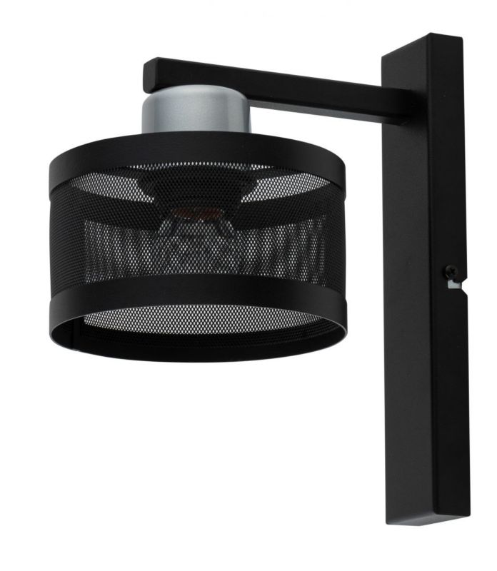 Kinkiet ścienny Sigma Lighting Off czarno-srebrny 1 x E27 x 15W IP20 wym: 25 x 15 x 22 cm - 1 szt.