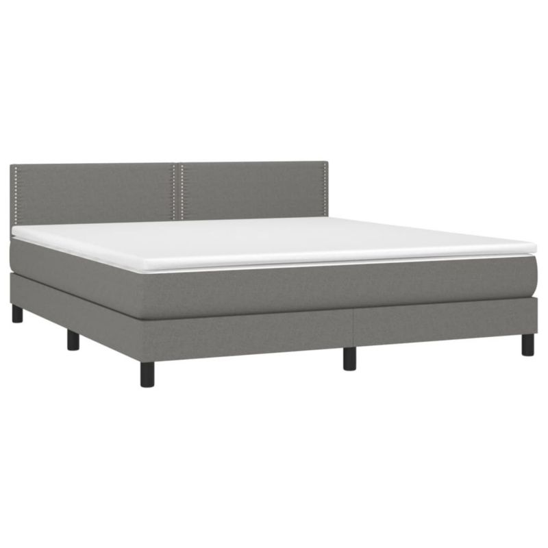 Łóżko kontynentalne WaszeMeble 160x200 cm ciemnoszara WM-3133086 1 szt.