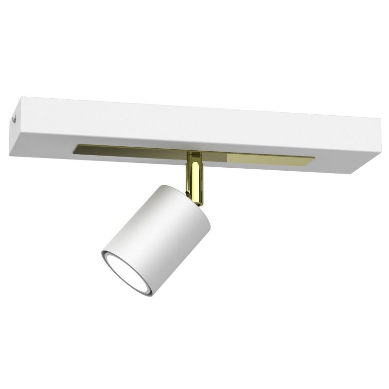 Lampa sufitowa Luminex Rodez biały mat-złoty połysk Listwa z lampami 1 x GU10 x 8W wym: 15 x 30 x 8 cm - 1 szt.
