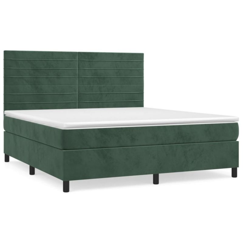 Łóżko kontynentalne WaszeMeble 160x200 cm ciemnozielone WM-3143094 1 szt.